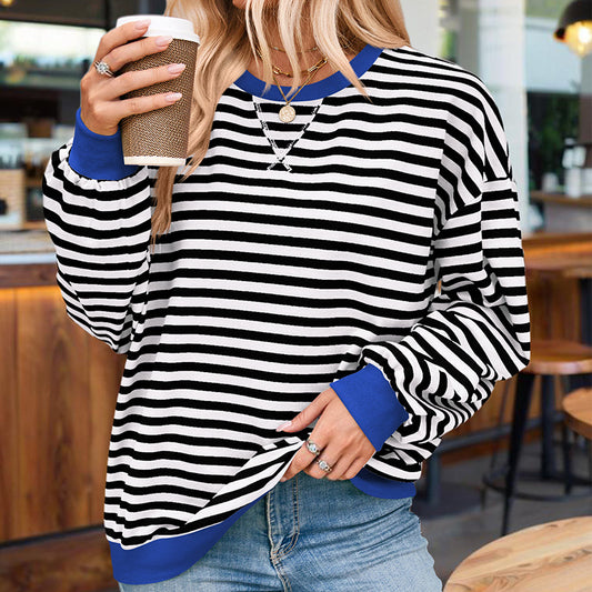StripeEase Knit Sweatshirt