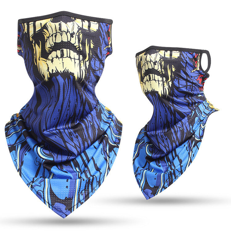 Ice silk hanging ear triangle scarf