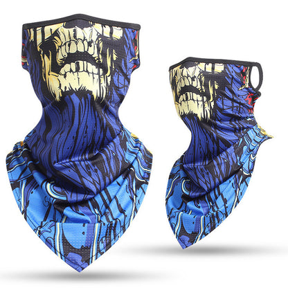 Ice silk hanging ear triangle scarf