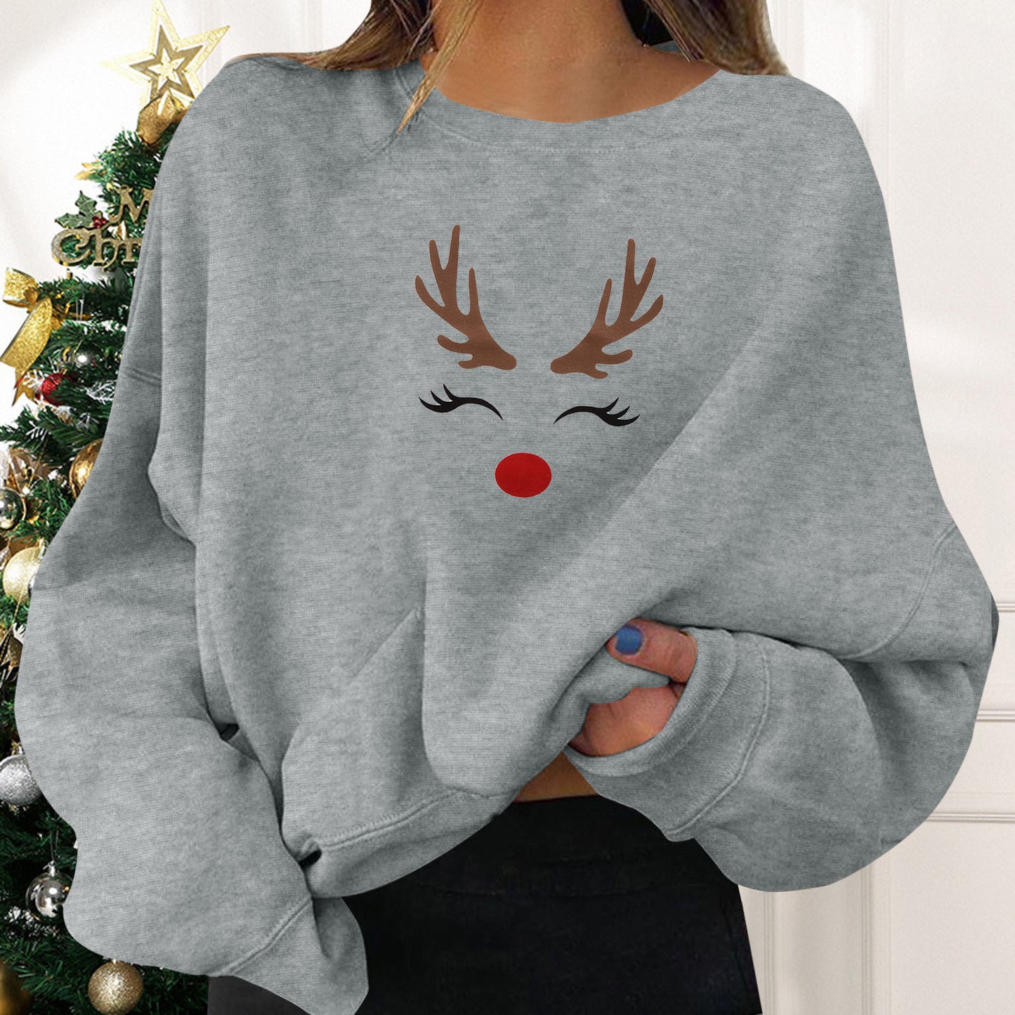 MerryEase Print Sweatshirt