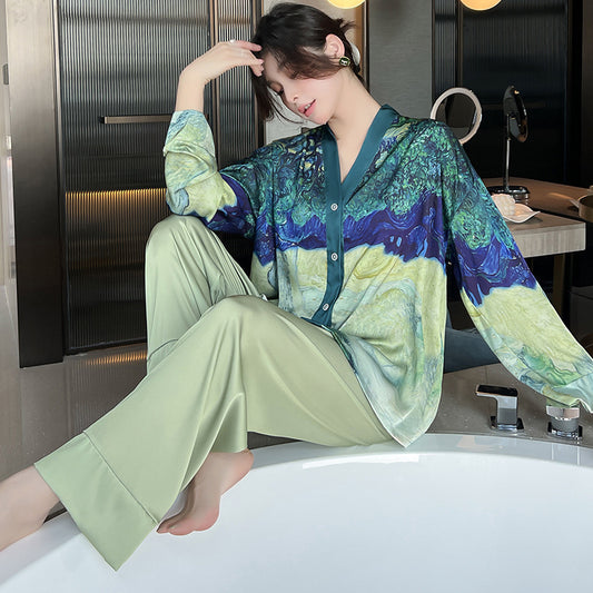 Women's Fashion Casual Simulation Silk Home Wear