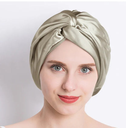Double Layer  Silk Silk Nightcap Without Any Mark