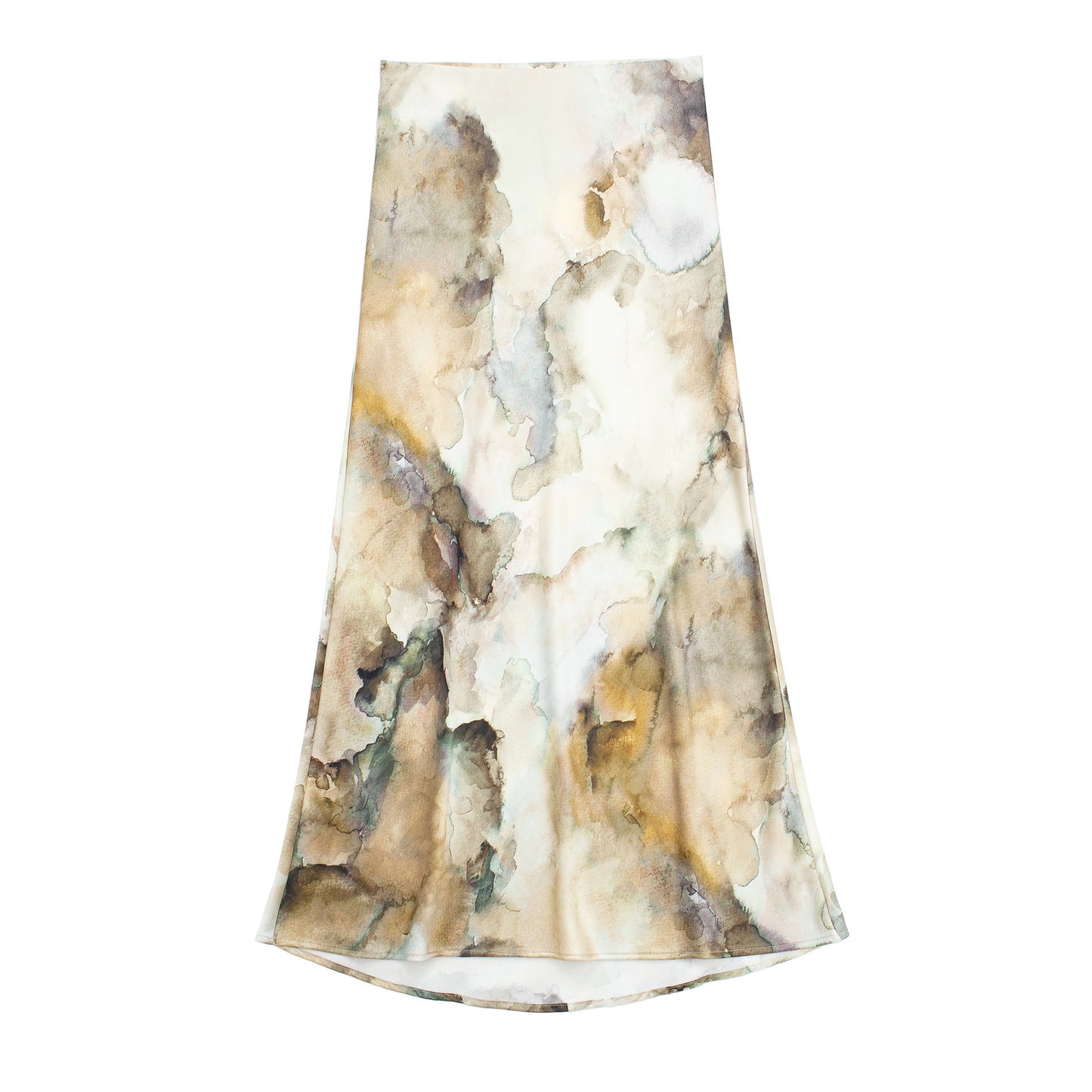 Tie-dyed Silk Satin Texture Shirt Silk Satin Texture Skirt