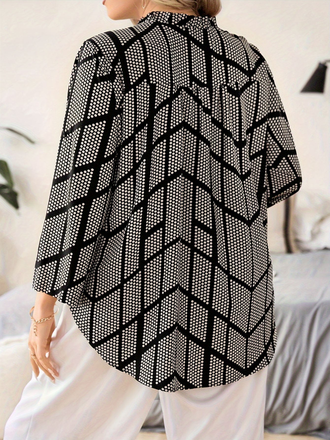Dotella Breeze V-Neck Blouse