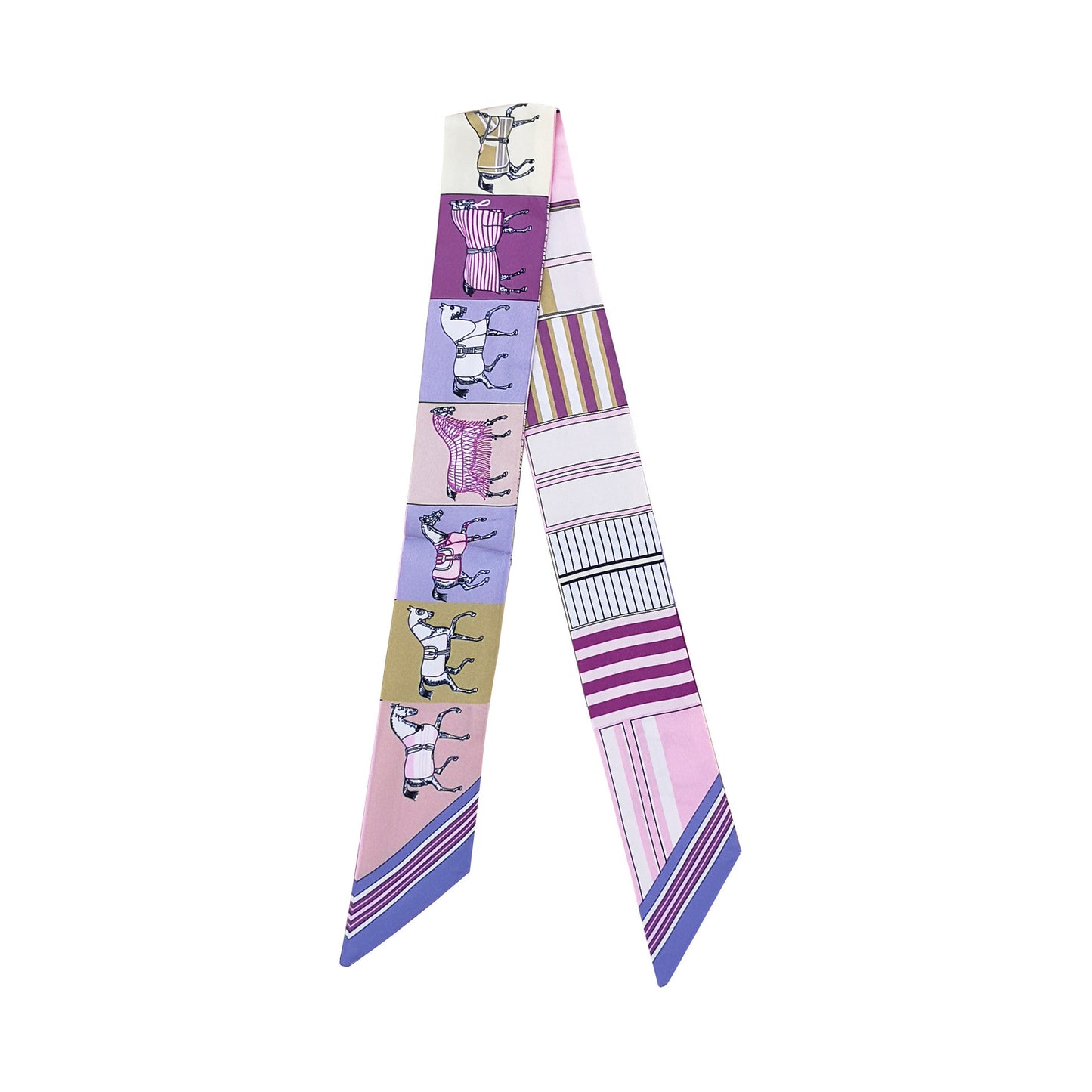 Women's Long Small Silk Neck Scarf