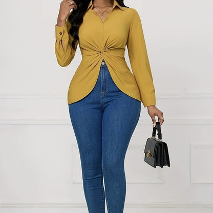 Virelle Knot-Front Blouse