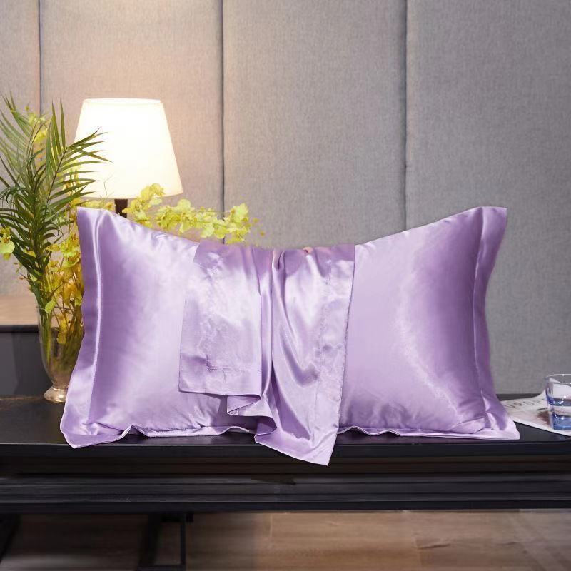 Single Double Household Simple Ice Silk Pillowcase