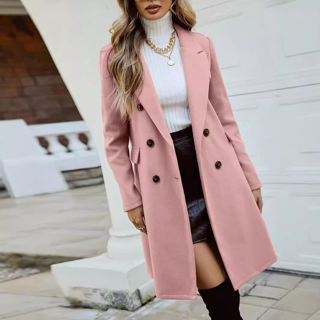 Elegra™ Double-Breasted Wool Coat