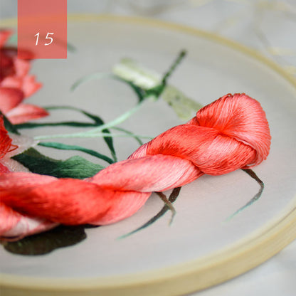 Famous Ancient Embroidery Art Silk Gradient Embroidery Line