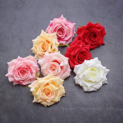Cloth Silk Diy Material High-grade Simulation Curling Rose