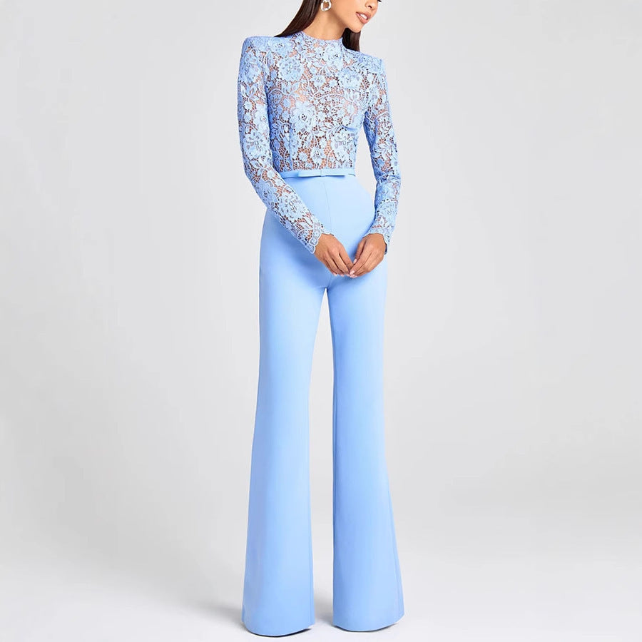 Women's Lace Fashion Long Tassel Jumpsuit