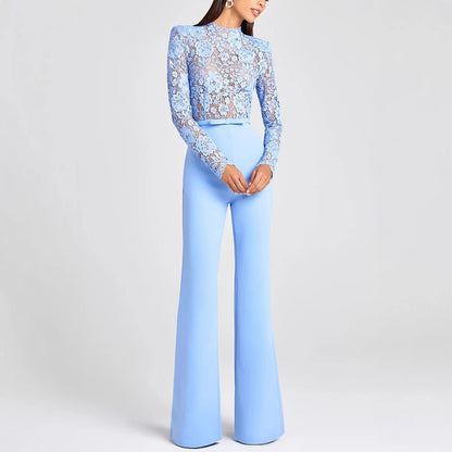 Women's Lace Fashion Long Tassel Jumpsuit