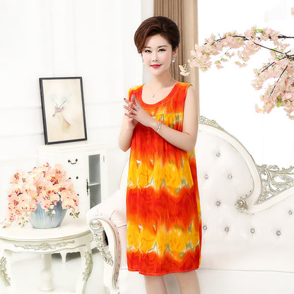 Cotton silk dress