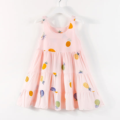 Cotton silk children's foreign style skirt