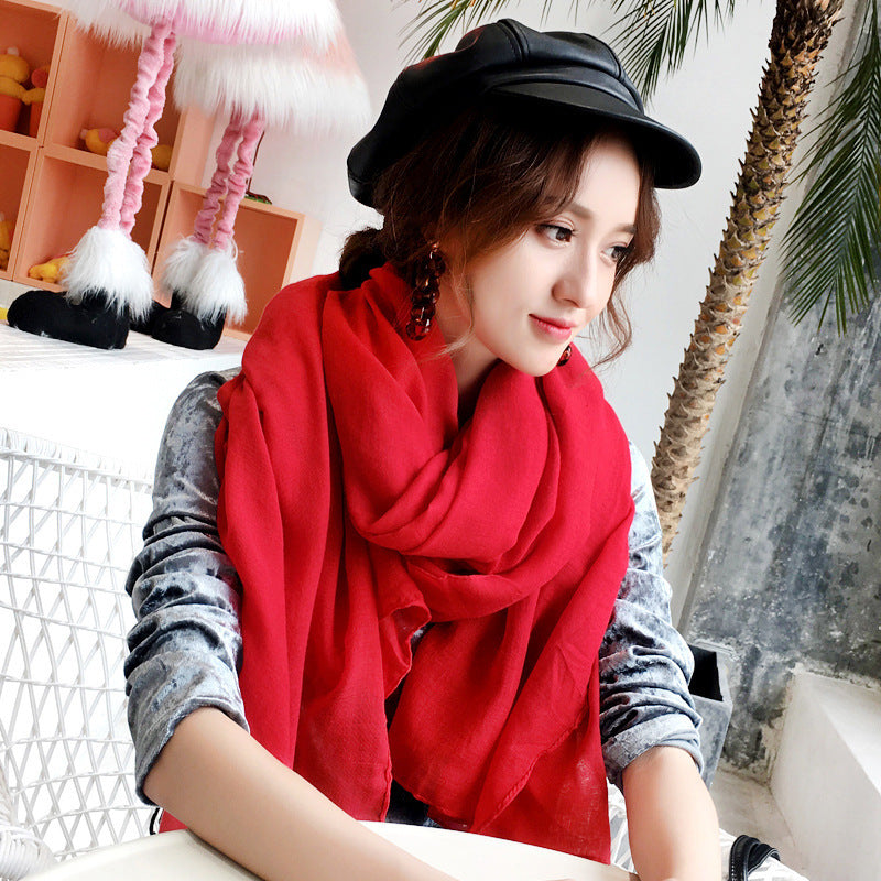 Solid silk scarf