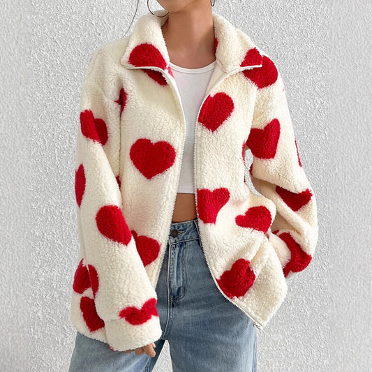 Amora Heart Plush Coat