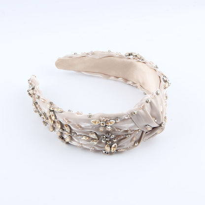 Silk Fabric Diamond-embedded Gorgeous Headband