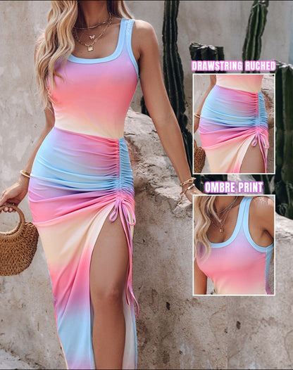 Marbella Curve Ruffle Dress