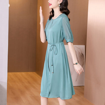 Fashionable Elegant Silky Silk Dress For Women