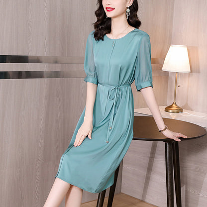 Fashionable Elegant Silky Silk Dress For Women
