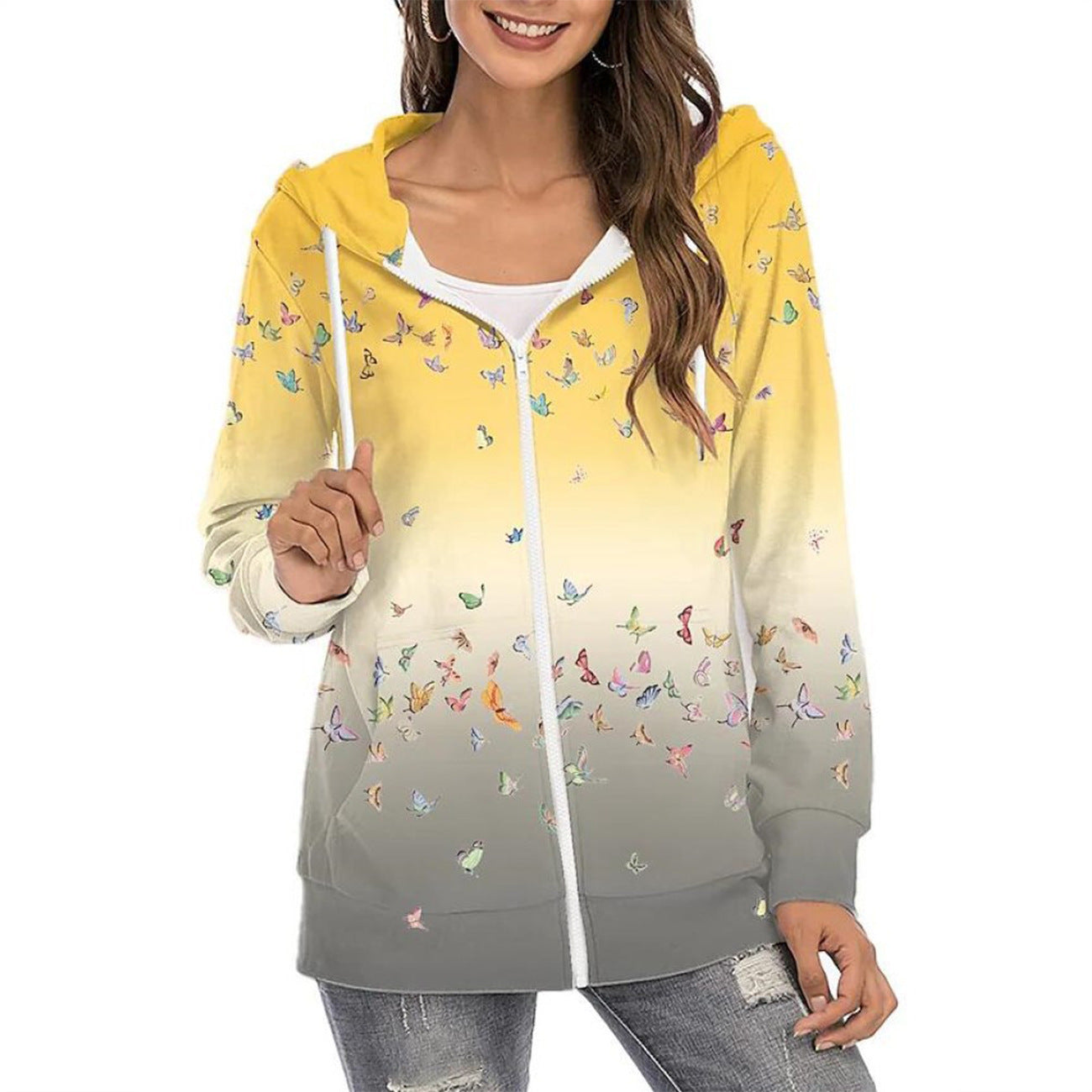 OmbreCommute Zip Hoodie Coat