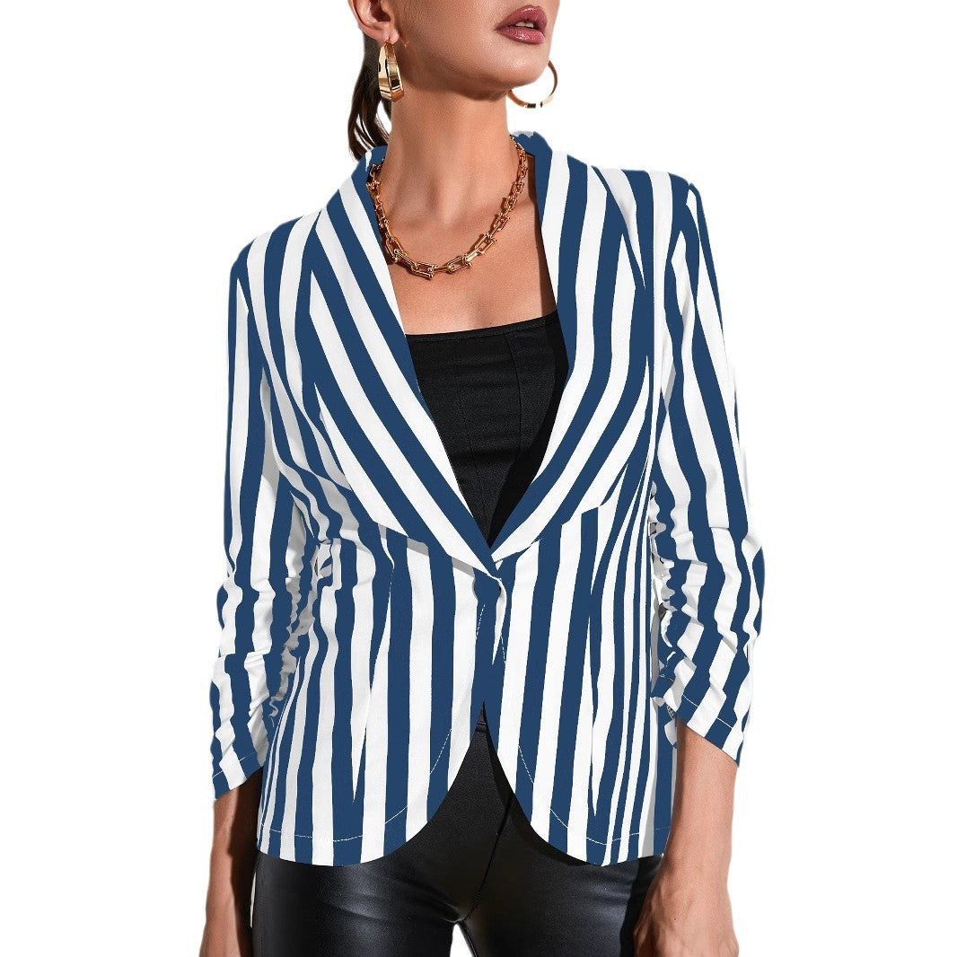 Élan Pleat Cropped Suit Jacket