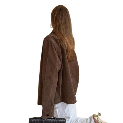 AuburnVelvet Suede Coat