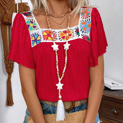MeadowMosaic Crochet Blouse