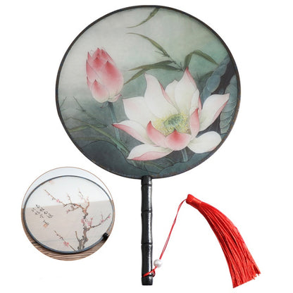 Translucent silk fan