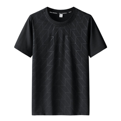 Summer Printed Ice Silk Short Sleeve T-shirt