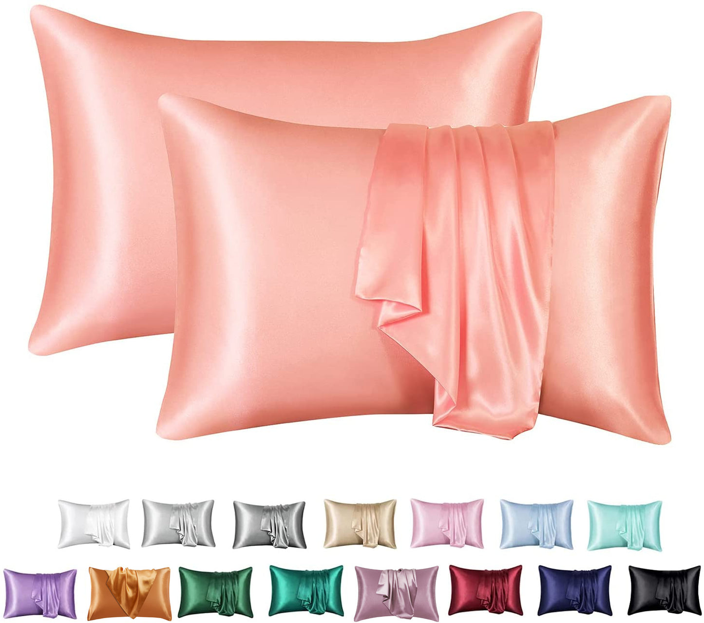 Silk-like Solid Color Pillowcase