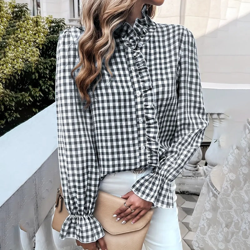 Amelisse RuffleCheck Shirt