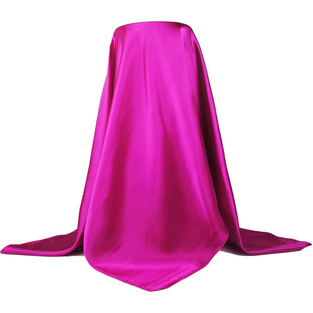 Satin Imitation Silk Scarf Shawl Ladies Headscarf