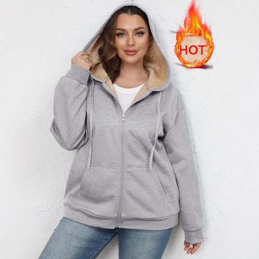 PlushEase Zipper Hoodie Coat