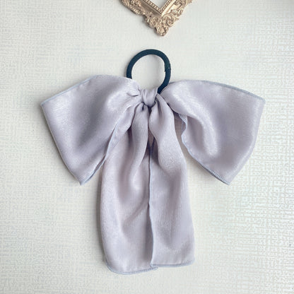 Silk satin oversized bow hair tie