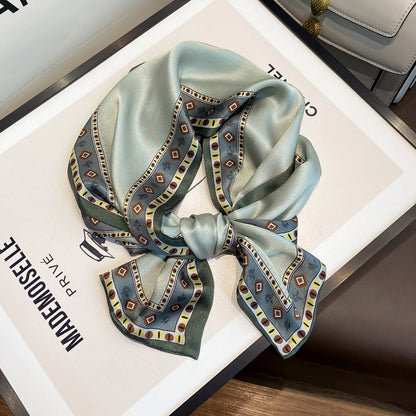 Ink Painting Boxer Small Silk Scarf Fashion Decoration