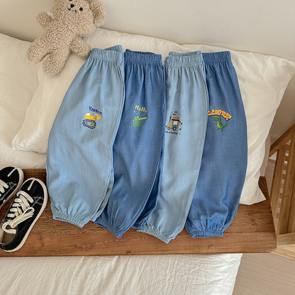 Cartoon Sports Pants Ice Silk Anti-mosquito Thin
