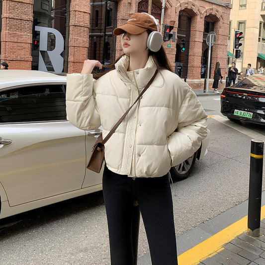 FrostEdge PU Leather Cotton Coat