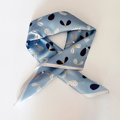 Silk Scarf Women's Spring And Summer New Fashion Professional All-match Printing Satin Silk Small Square Scarf Soft Scarf
