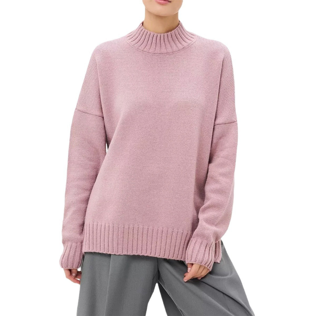 ThreadNest Half Turtleneck Sweater