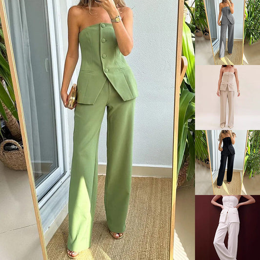 SereniForm Buttoned Elegance Set