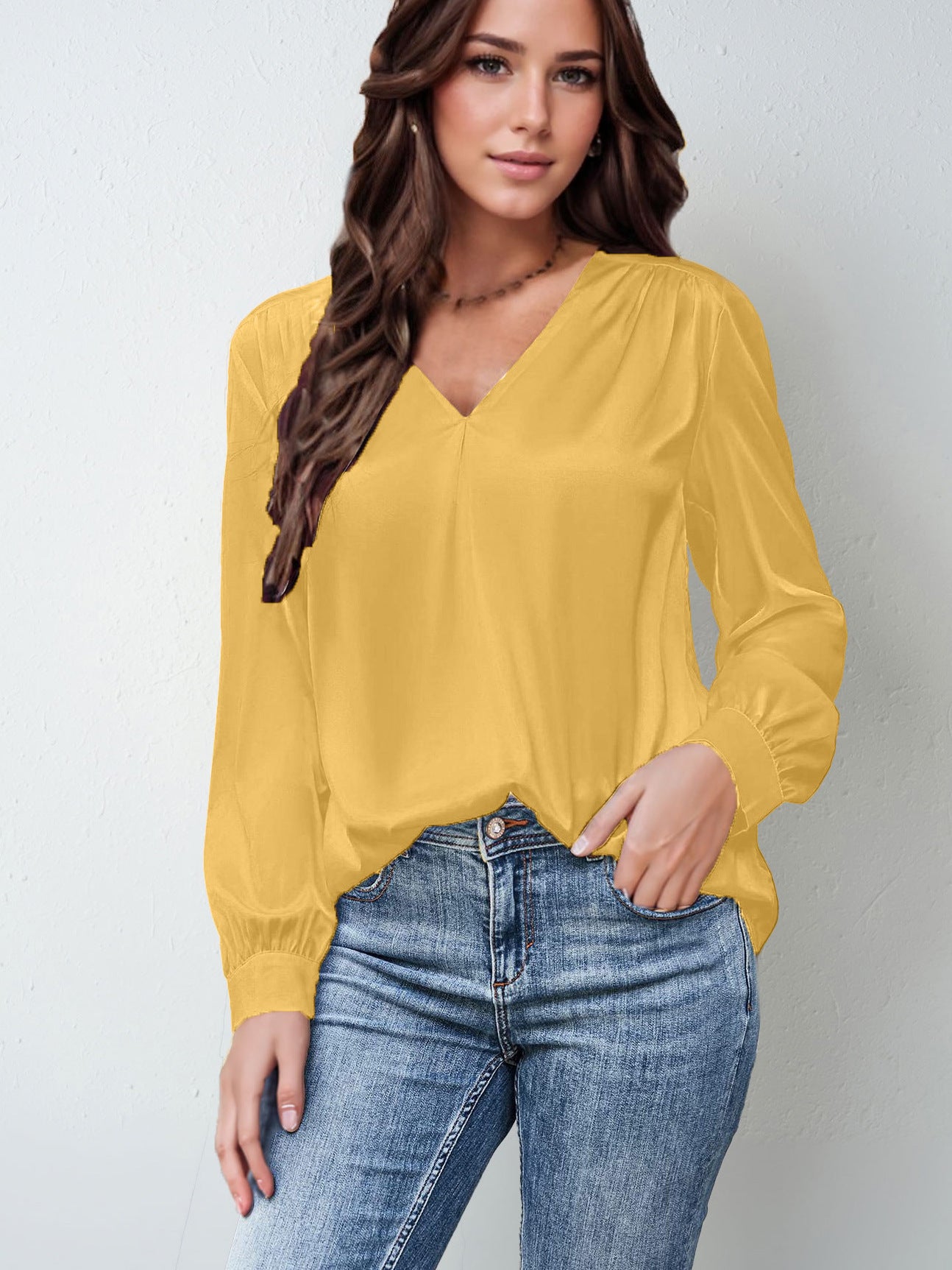 LustraFlow Satin Blouse
