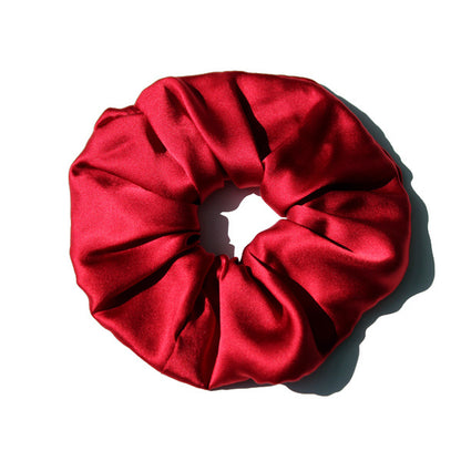 Silk Large Intestine Circle Head Flower Silk Hair Rope Satin