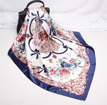 Digital Printed Square Silk Scarf
