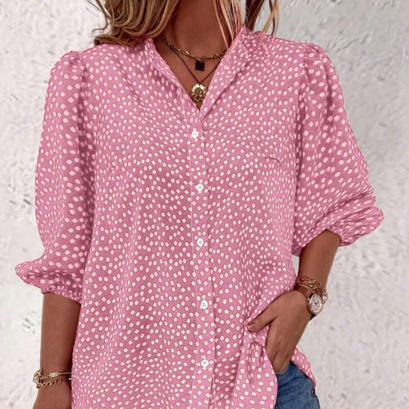 Polka Breeze Half-Sleeve Cardigan