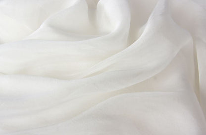 Slim Fitting White Silk Long Dress