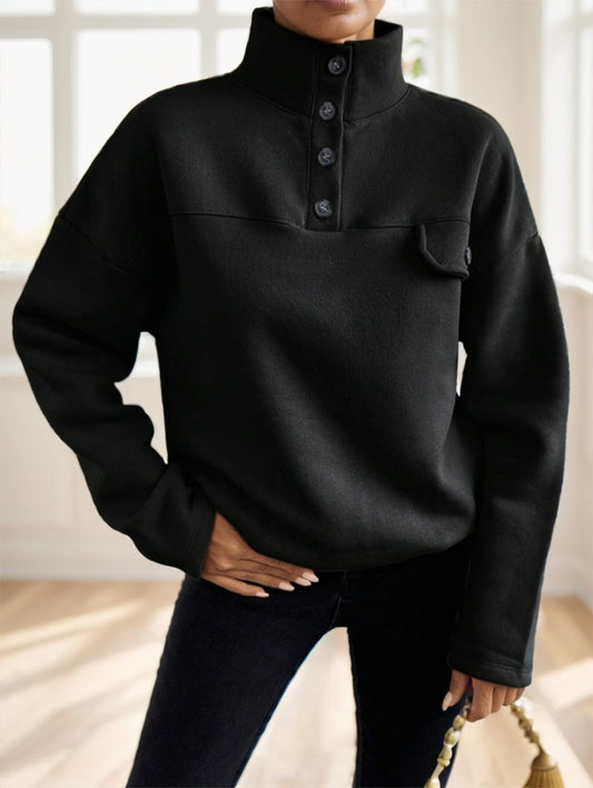 RueChic FlapSnap Sweatshirt