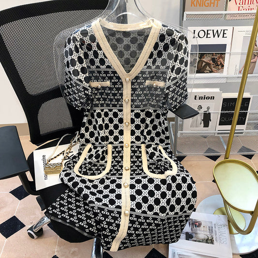 Women's Fashion Knitted Ice Silk Dress