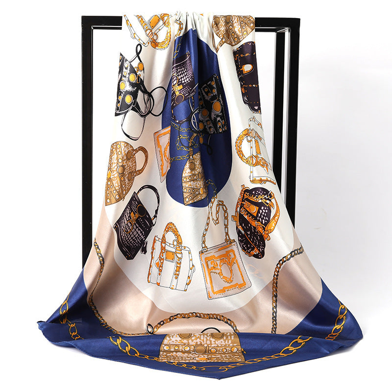 Women's Silk Scarf Leopard Print All Match Decoration