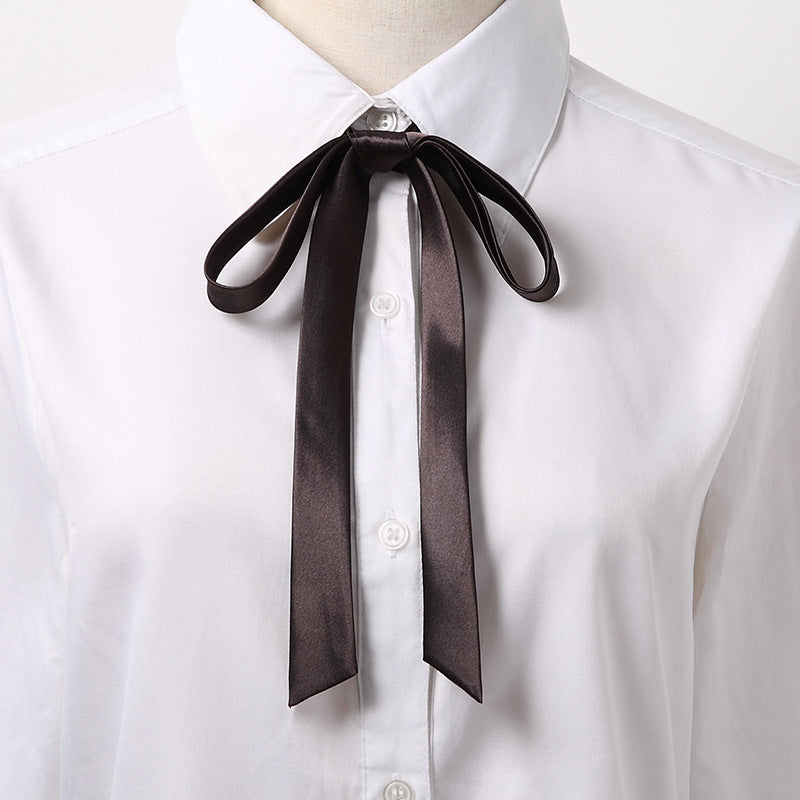 Long Small Silk Ribbon Tie-strap All-matching